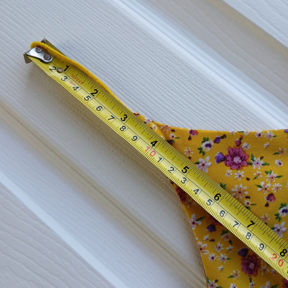 Forever 21 Spaghetti Strap Cami Tank Top Small yellow pink floral pattern V-neck - Picture 11 of 11